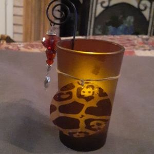 Frosted votive candle holder